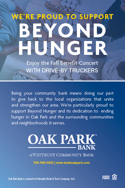 Oak Park Bank, proud sponsor of Beyond Hunger&#039;s Fall Benefit