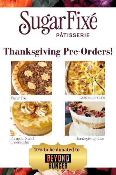 Sugar Fix Pre-Order for Thanksgiving