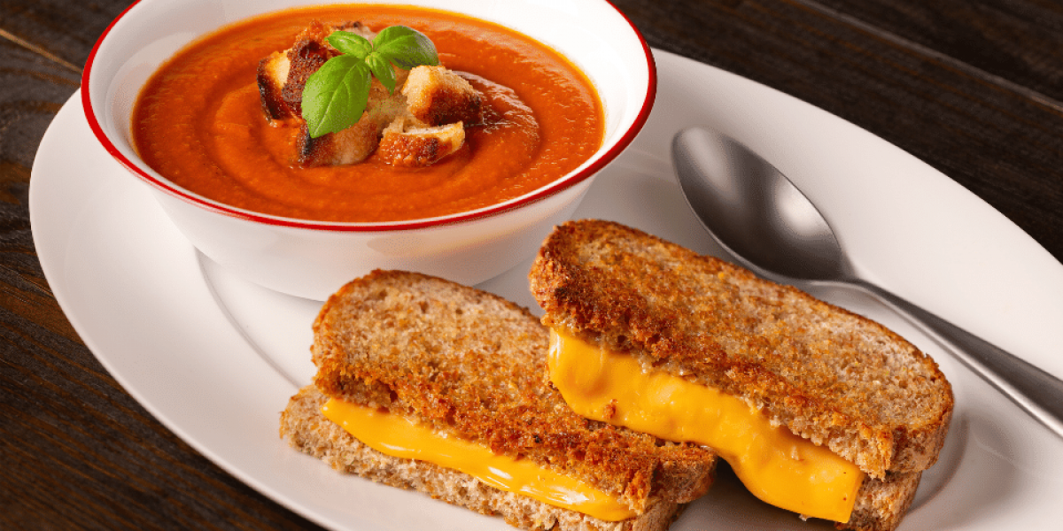 tomato soup and grilled cheese 