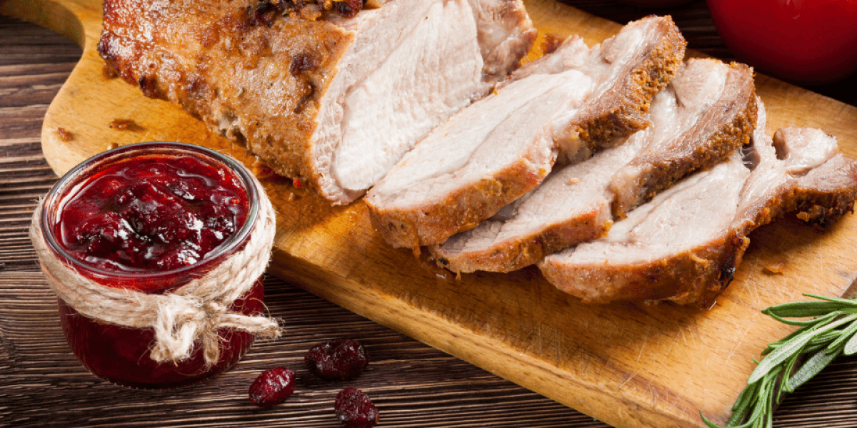 Pork Loin with Cranberry Apple Sauce