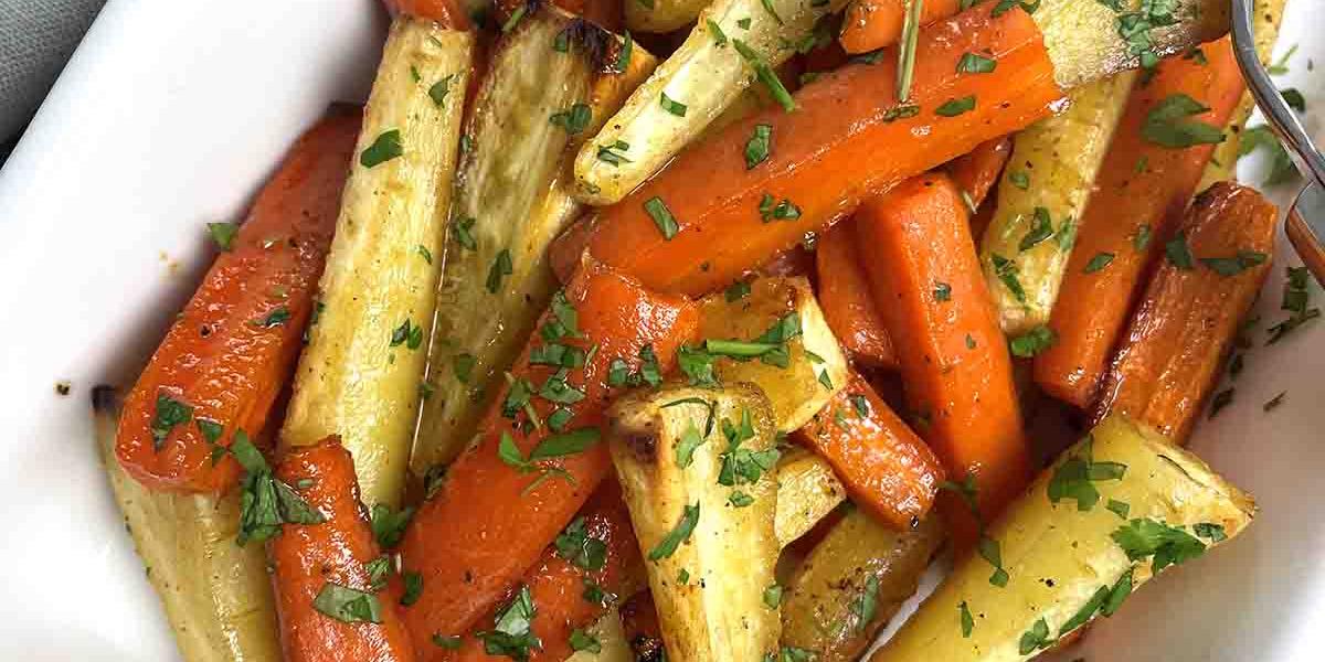 carrots parsnips oil rosemary sage