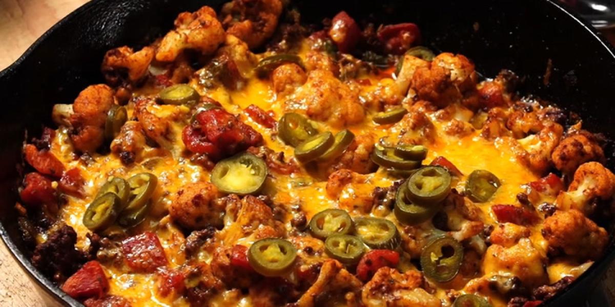 Cheesy Cauliflower and Beef Casserole