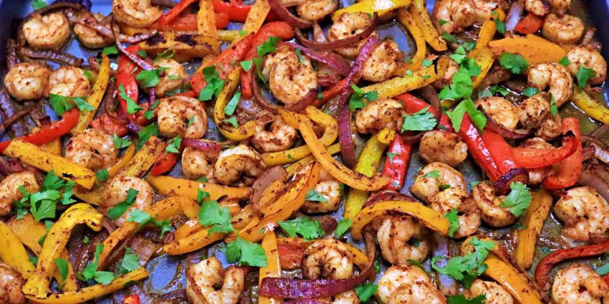 sheet pan southwest shrimp skillet