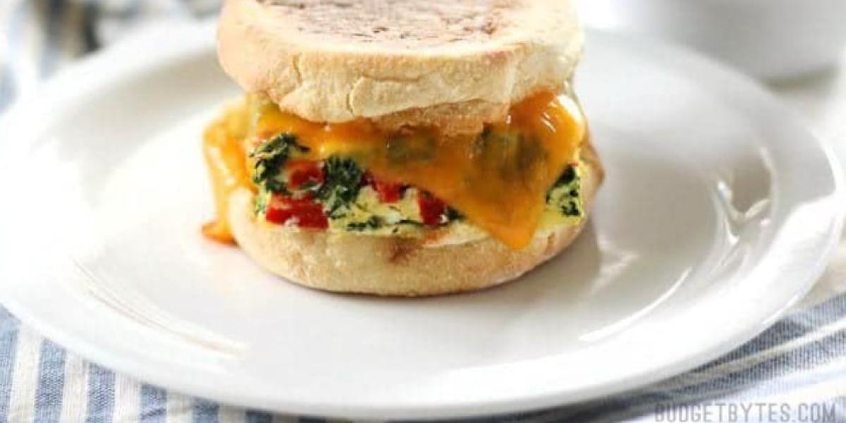 Egg sandwich on English muffin