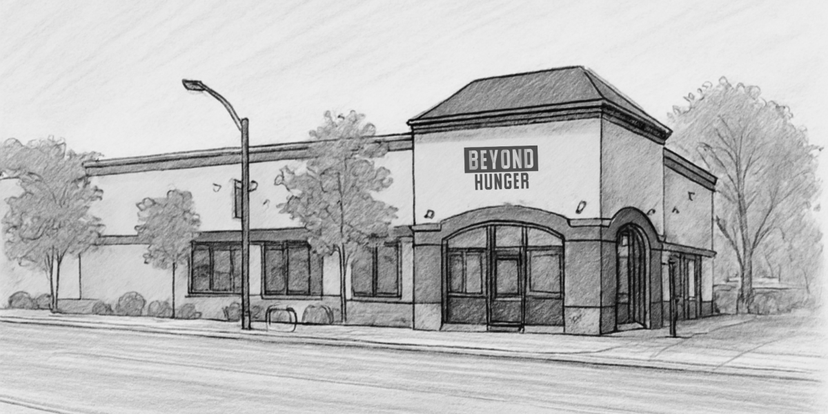 A sketch of the Beyond Hunger building