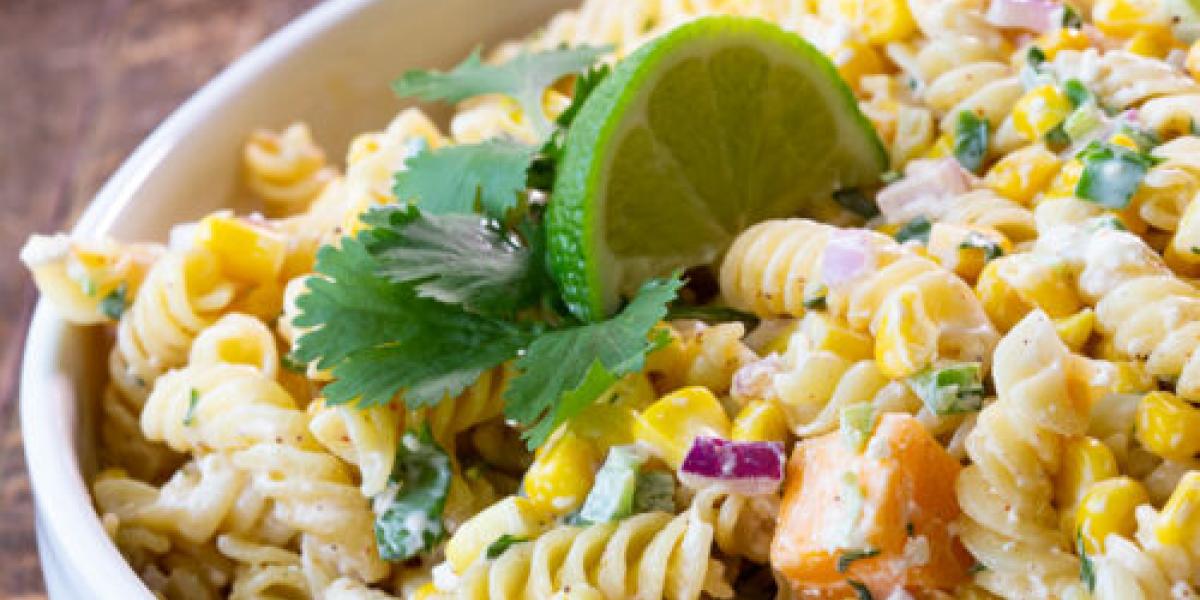 roasted corn pasta cotija cheese onion lime