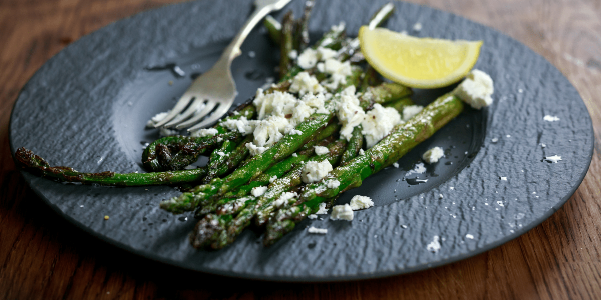 feta with asparagus and lemon