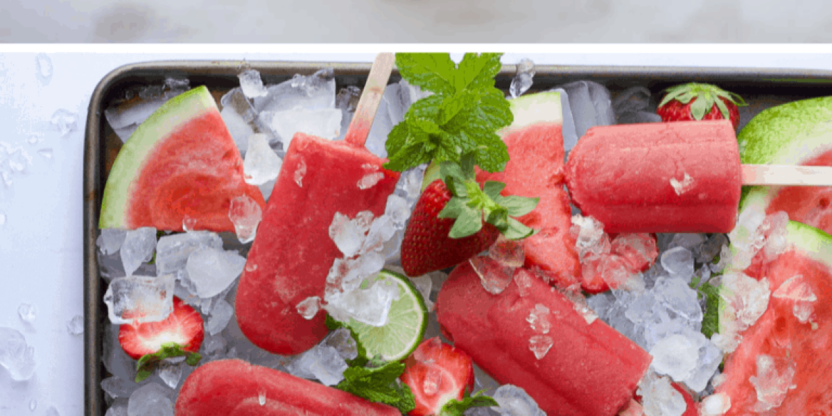 Strawberry popsicles