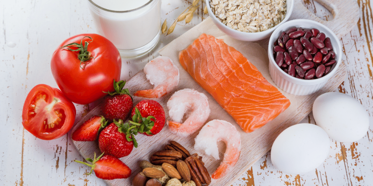 Common food allergens, tomatoes, seafood, beans, legumes, peanuts, milk, eggs.