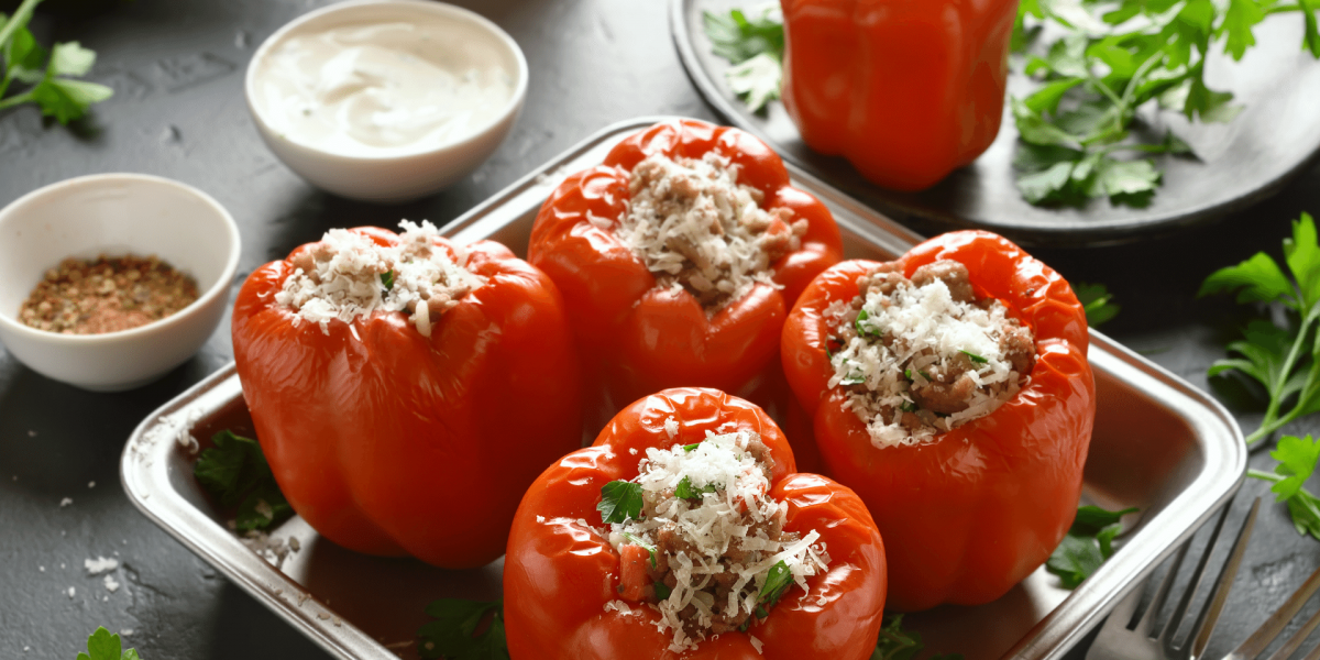 Stuffed red peppers