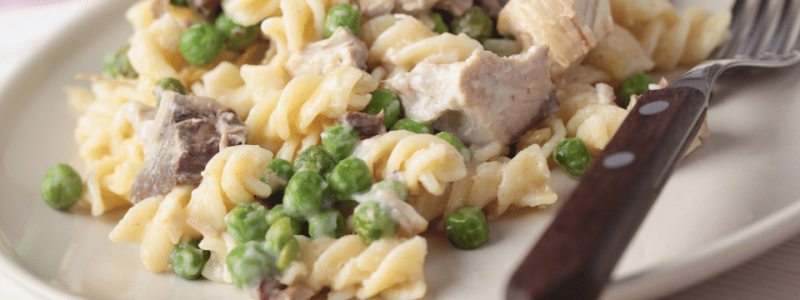 pasta with green peas and tuna