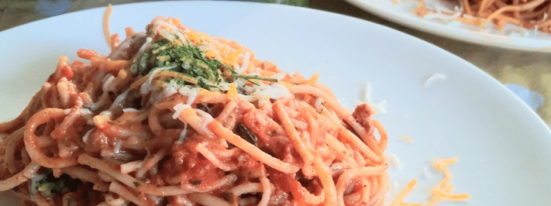 Whole Wheat Pasta with creamy sauce 