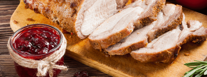 Pork Loin with Cranberry Apple Sauce