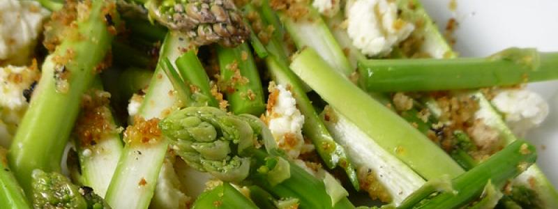 Lemon Asparagus Salad with feta - photo by Girl Interrupted Eating Blogger from UK
