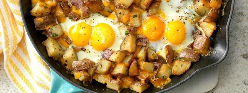 potatoes cheddar cheese eggs