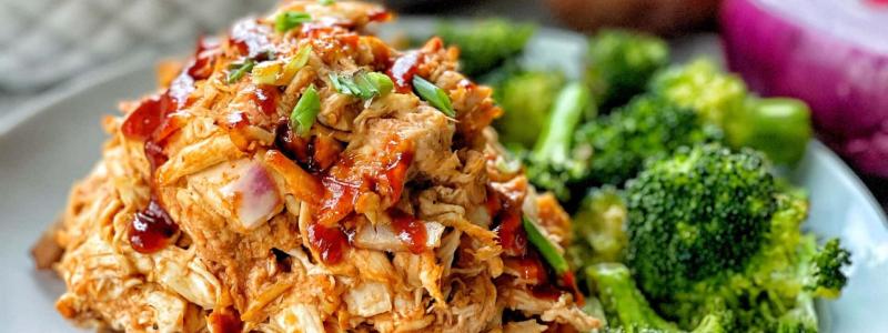BBQ chicken stuffed sweet potatoes