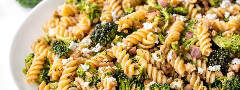 pasta broccoli homemade vinaigrette 