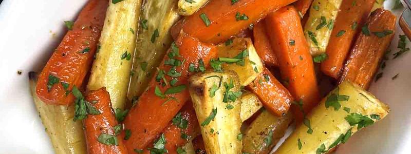 carrots parsnips oil rosemary sage