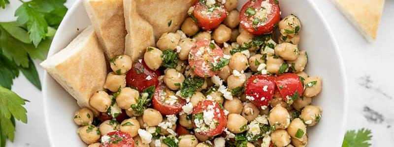 parsley cilantro chickpeas tomato