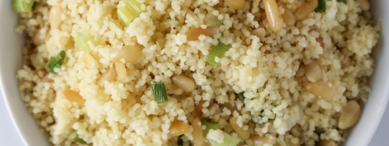 couscous pine nuts parsley onion