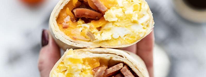 tortilla ham cheese onion butter