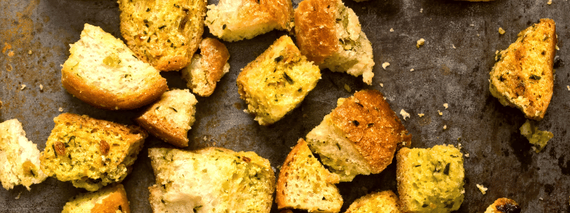 homemade croutons