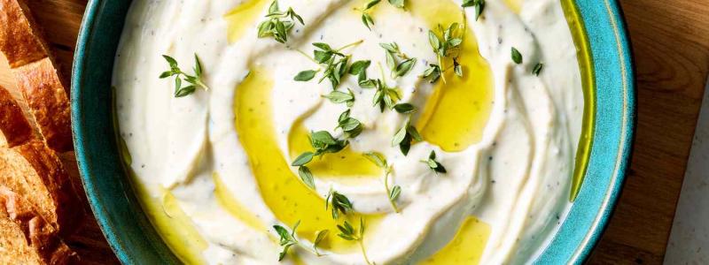lemon thyme oil shallots ricotta