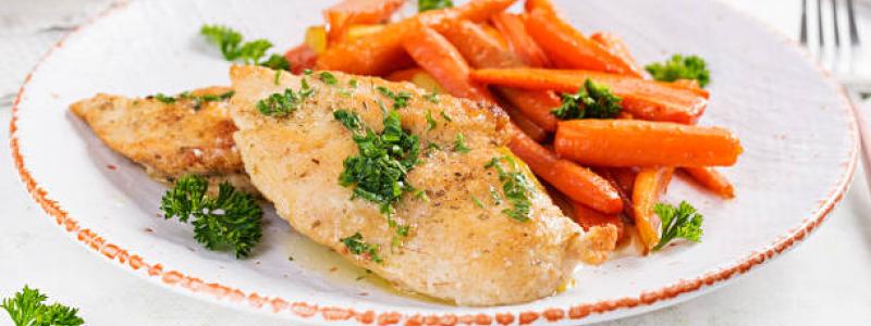 roasted maple chicken and carrots