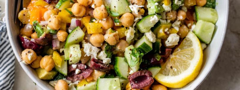 chickpea, Mediterranean, salad