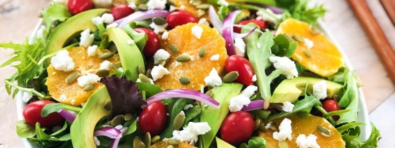 Mixed Green Salad with Orange-Maple Syrup Vinaigrette