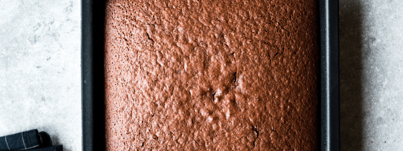 Chocolate Cake in square pan - depression era cake