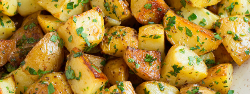 Crispy Lemon-Herb Roasted Potatoes