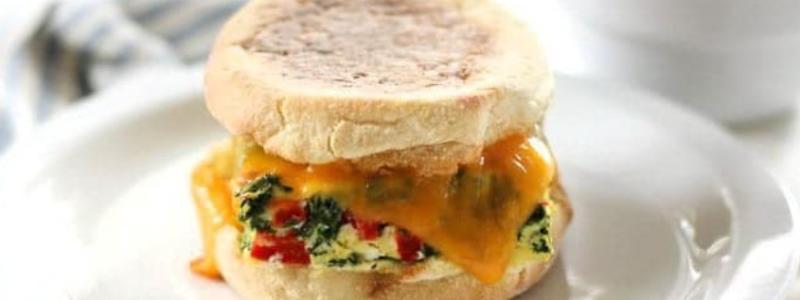 Egg sandwich on English muffin