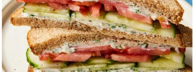 Cucumber Tomato Sandwich