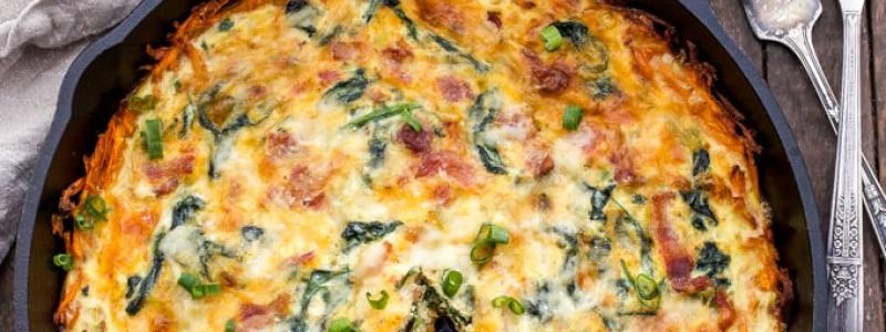 Turkey Bacon and Spinach Quiche