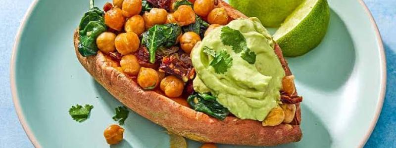 sweet potato spinach sundried tomato avocado