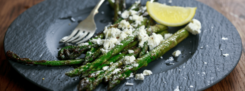 feta with asparagus and lemon