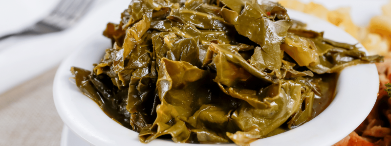 simmered collard greens