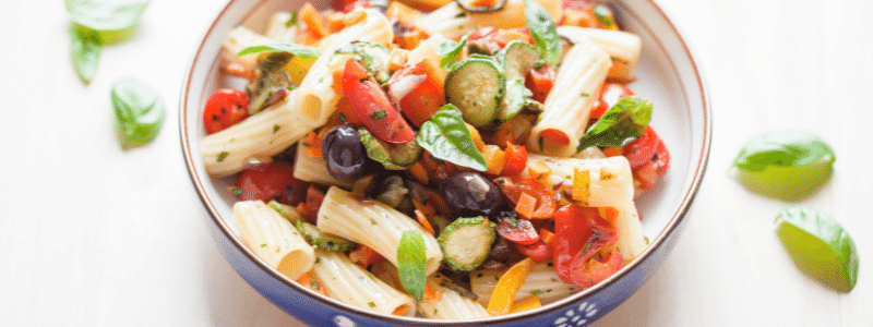 pasta with veggies