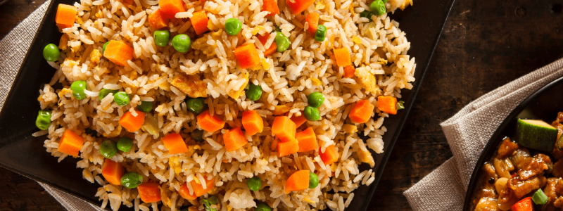 fried rice with mixed vegetables