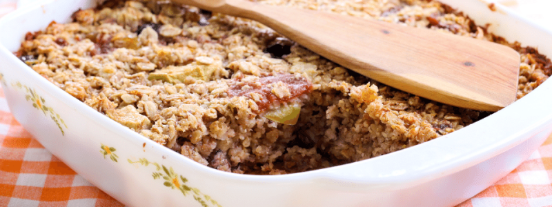 baked oatmeal with raisins