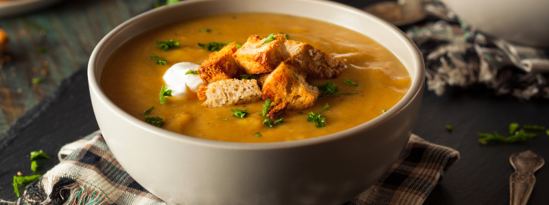 butternut squash, chickpeas, broth