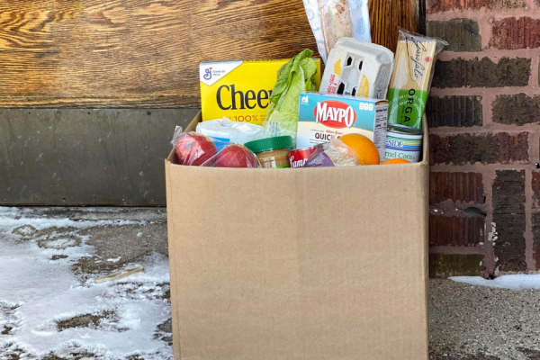 Box on a door step