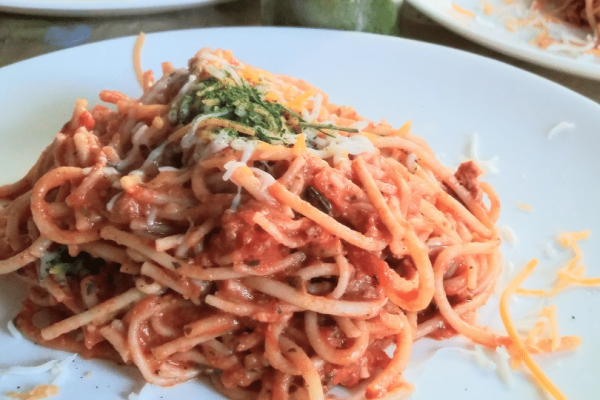 Whole Wheat Pasta with creamy sauce 