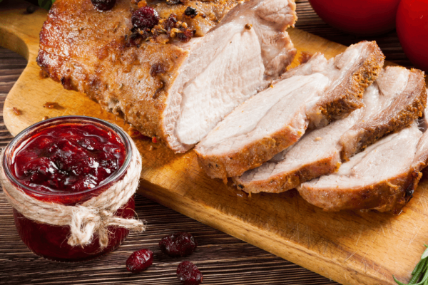 Pork Loin with Cranberry Apple Sauce