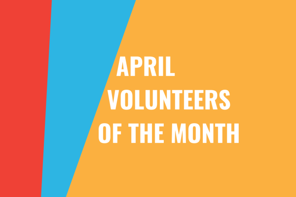 April volunteers of the month