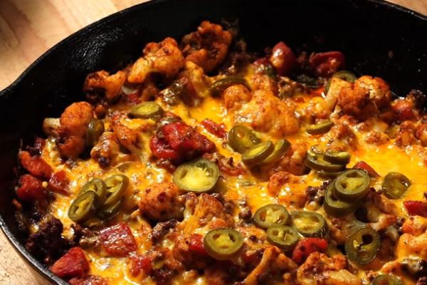 cheesy beef and cauliflower casserole