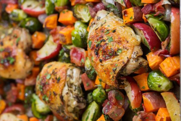 Sheet pan chicken and vegetables