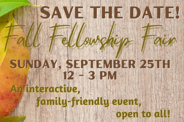 fall fellowship sept 25th at first united