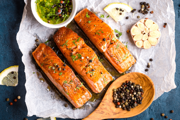 Fish with cilantro